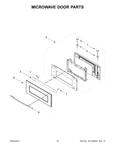 MICROWAVE DOOR PARTS