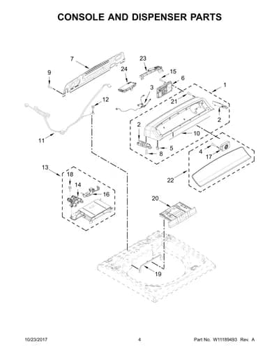 CONSOLE AND DISPENSER PARTS