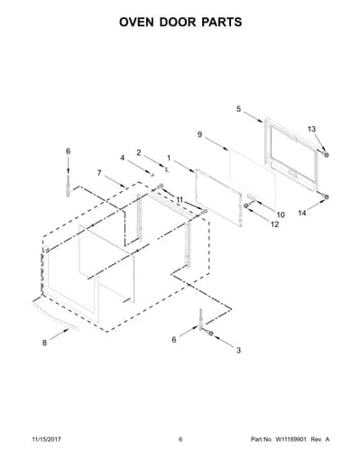 OVEN DOOR PARTS