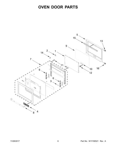 OVEN DOOR PARTS