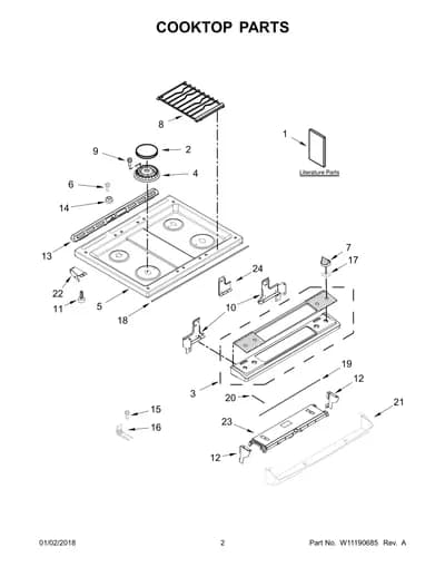 COOKTOP PARTS