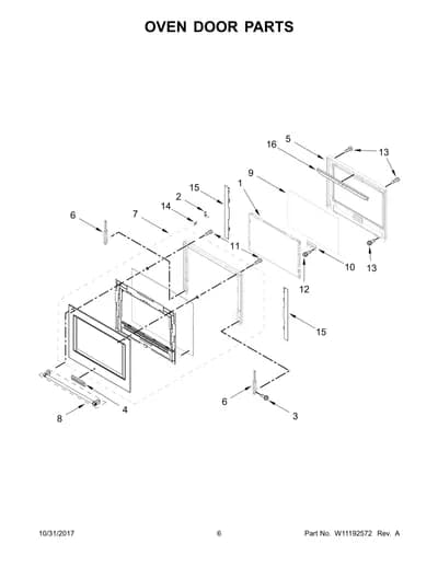OVEN DOOR PARTS