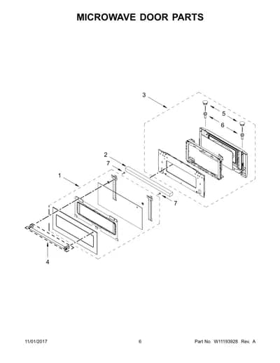 MICROWAVE DOOR PARTS