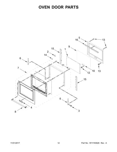 OVEN DOOR PARTS