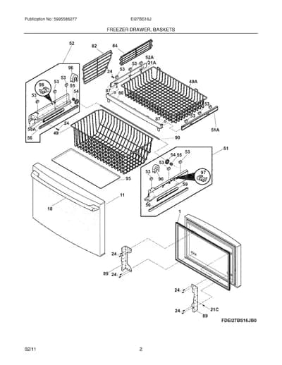 FREEZER DRAWER, BASKETS