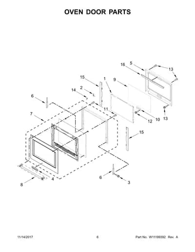 OVEN DOOR PARTS