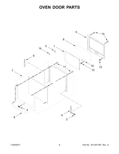 OVEN DOOR PARTS