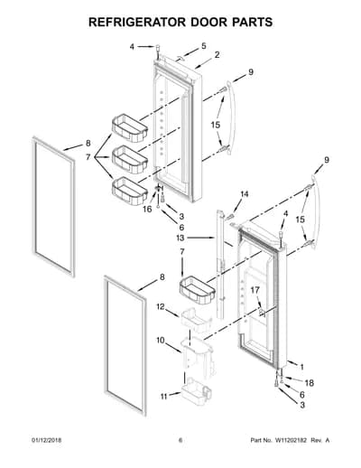 REFRIGERATOR DOOR PARTS