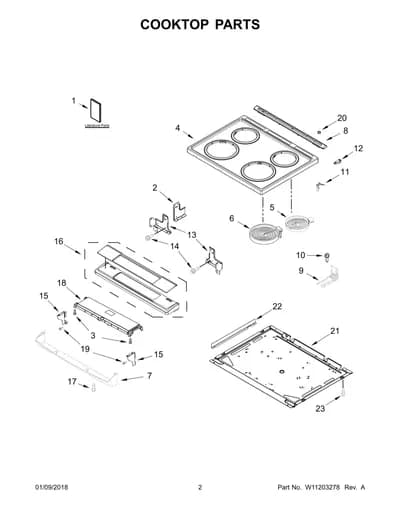 COOKTOP PARTS