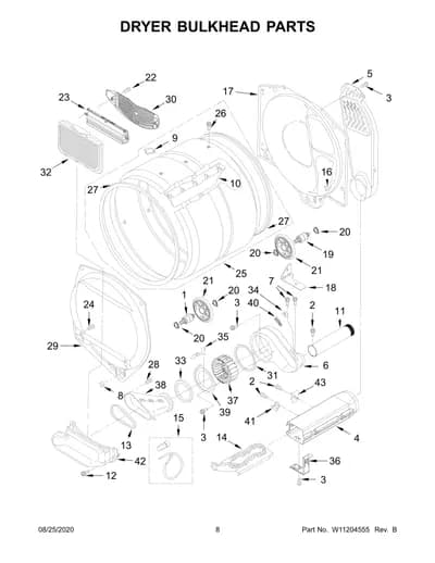 DRYER BULKHEAD PARTS