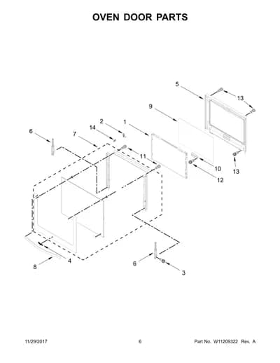 OVEN DOOR PARTS