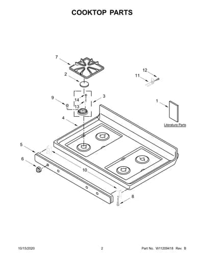 COOKTOP PARTS