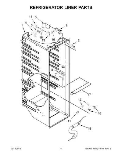 REFRIGERATOR LINER PARTS