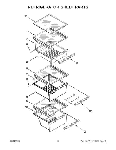 REFRIGERATOR SHELF PARTS