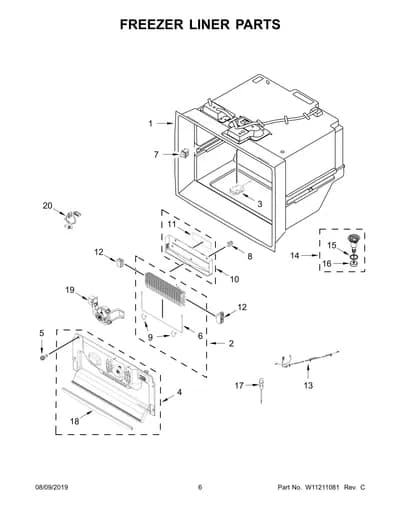 FREEZER LINER PARTS