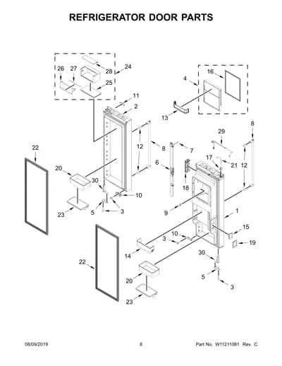 REFRIGERATOR DOOR PARTS