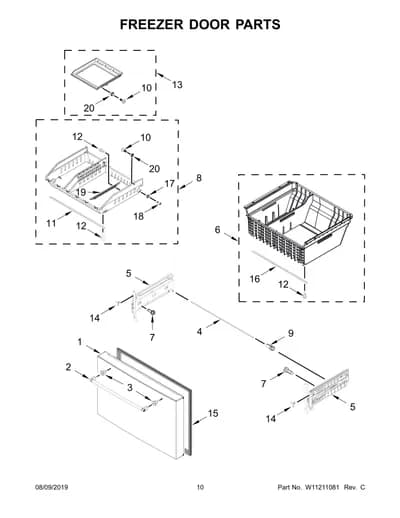 FREEZER DOOR PARTS