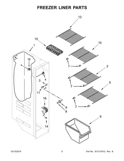 FREEZER LINER PARTS