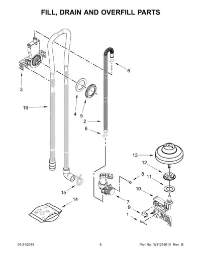 FILL, DRAIN AND OVERFILL PARTS