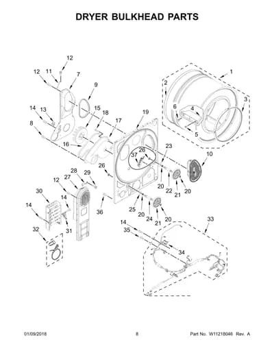 DRYER BULKHEAD PARTS