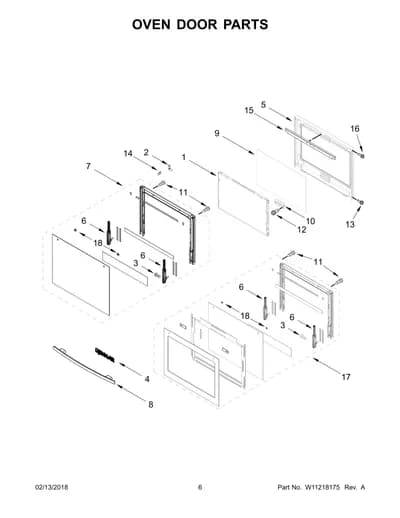 OVEN DOOR PARTS
