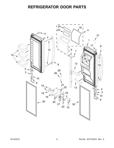 REFRIGERATOR DOOR PARTS