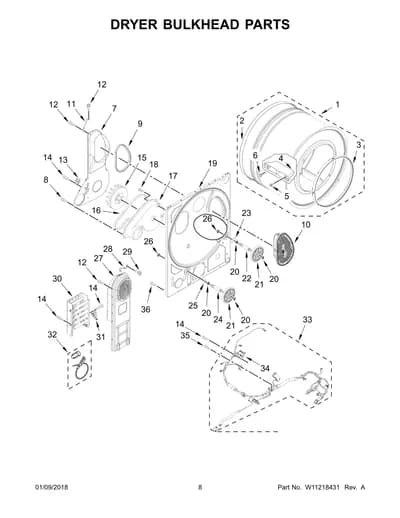 DRYER BULKHEAD PARTS