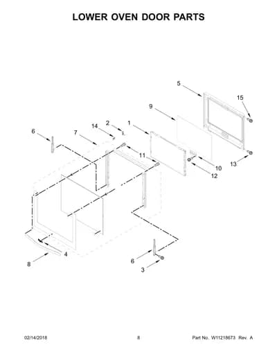 LOWER OVEN DOOR PARTS