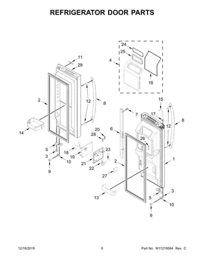REFRIGERATOR DOOR PARTS