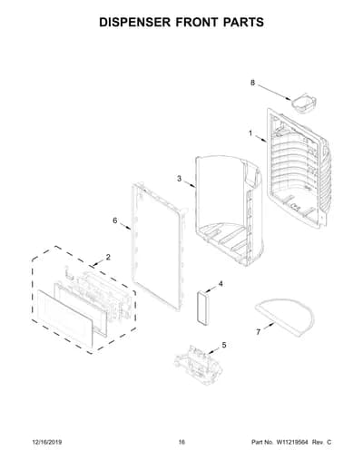 DISPENSER FRONT PARTS