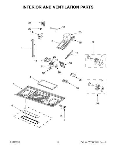 INTERIOR AND VENTILATION PARTS