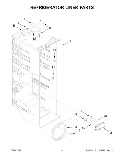 REFRIGERATOR LINER PARTS