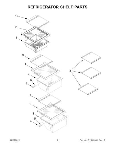 REFRIGERATOR SHELF PARTS