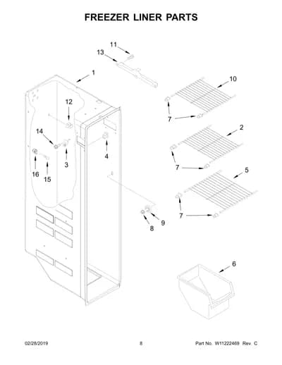 FREEZER LINER PARTS