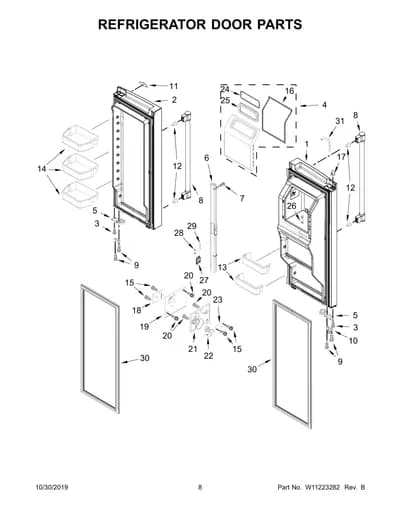 REFRIGERATOR DOOR PARTS