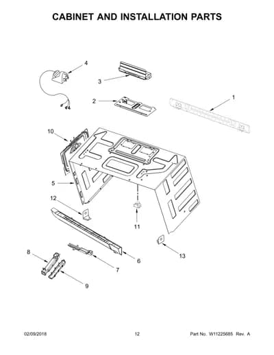 CABINET AND INSTALLATION PARTS