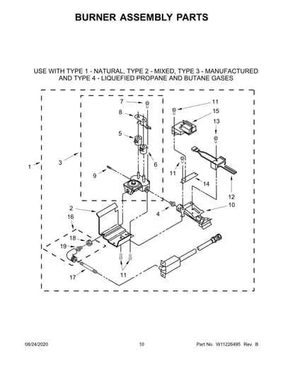 BURNER ASSEMBLY PARTS