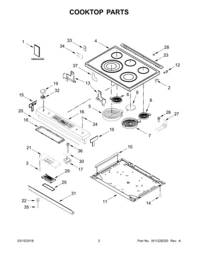 COOKTOP PARTS