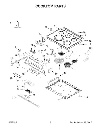 COOKTOP PARTS