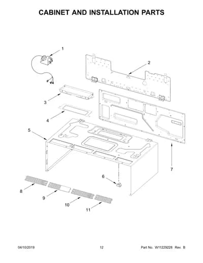 CABINET AND INSTALLATION PARTS