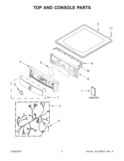 TOP AND CONSOLE PARTS