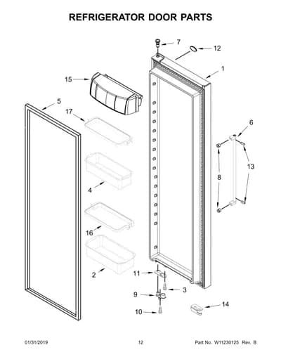 REFRIGERATOR DOOR PARTS