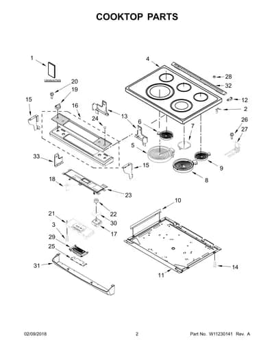 COOKTOP PARTS