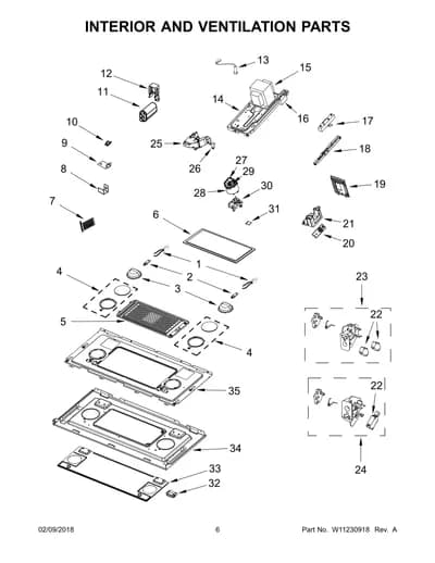 INTERIOR AND VENTILATION PARTS