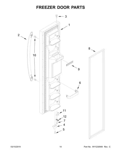 FREEZER DOOR PARTS