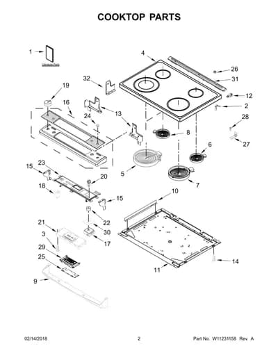 COOKTOP PARTS