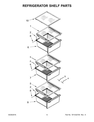 REFRIGERATOR SHELF PARTS