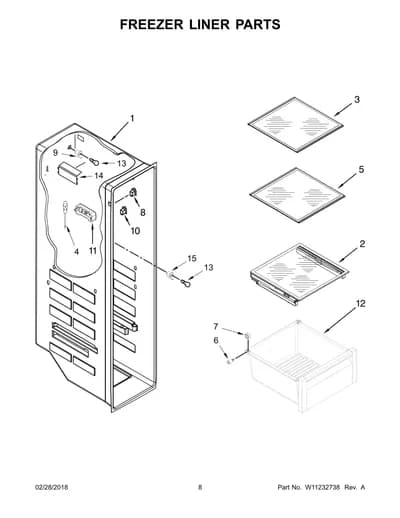 FREEZER LINER PARTS