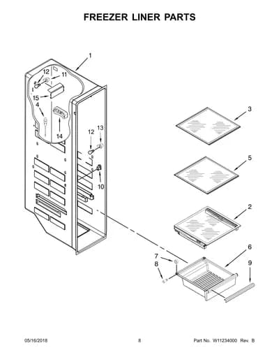 FREEZER LINER PARTS
