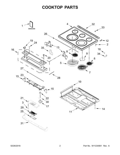 COOKTOP PARTS